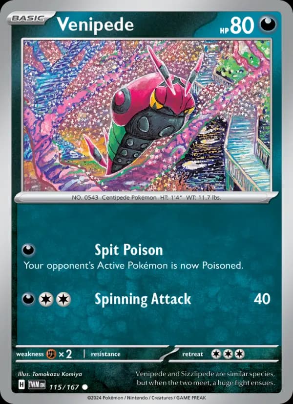 Venipede — Pokémon card