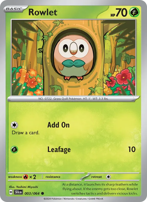 Rowlet — Pokémon card