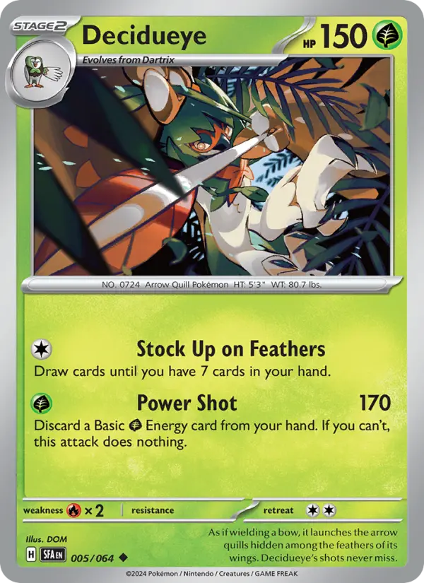 Decidueye — Pokémon card