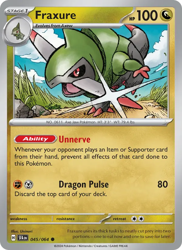 Fraxure — Pokémon card
