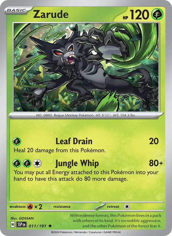Zarude — Pokémon card
