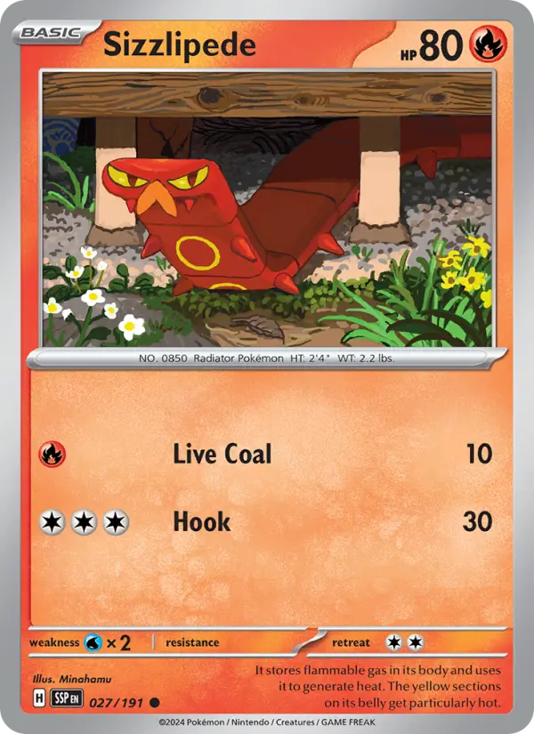 Sizzlipede — Pokémon card