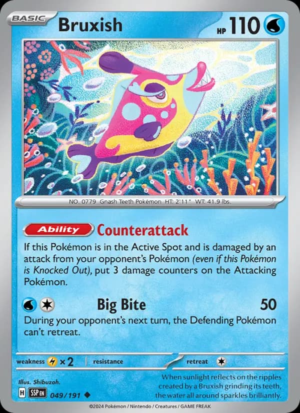 Bruxish — Pokémon card