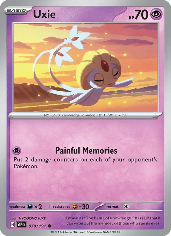 Uxie — Pokémon card