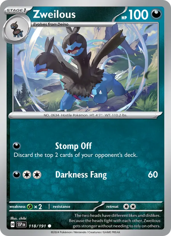 Zweilous — Pokémon card