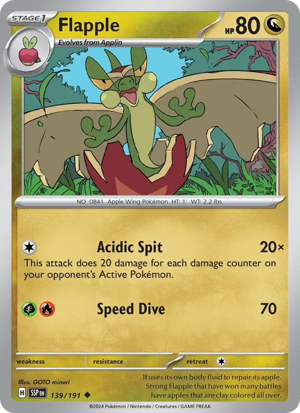 Flapple — Pokémon card