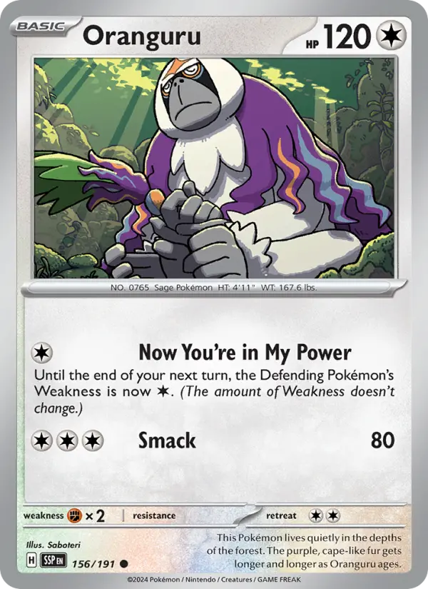 Oranguru — Pokémon card