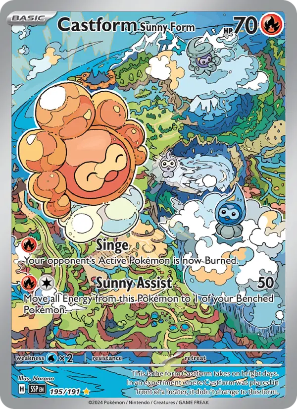 Castform Sunny Form — Pokémon card