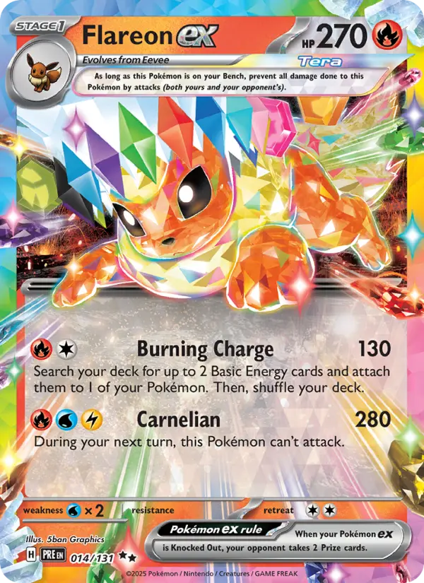 Flareon ex — Pokémon card