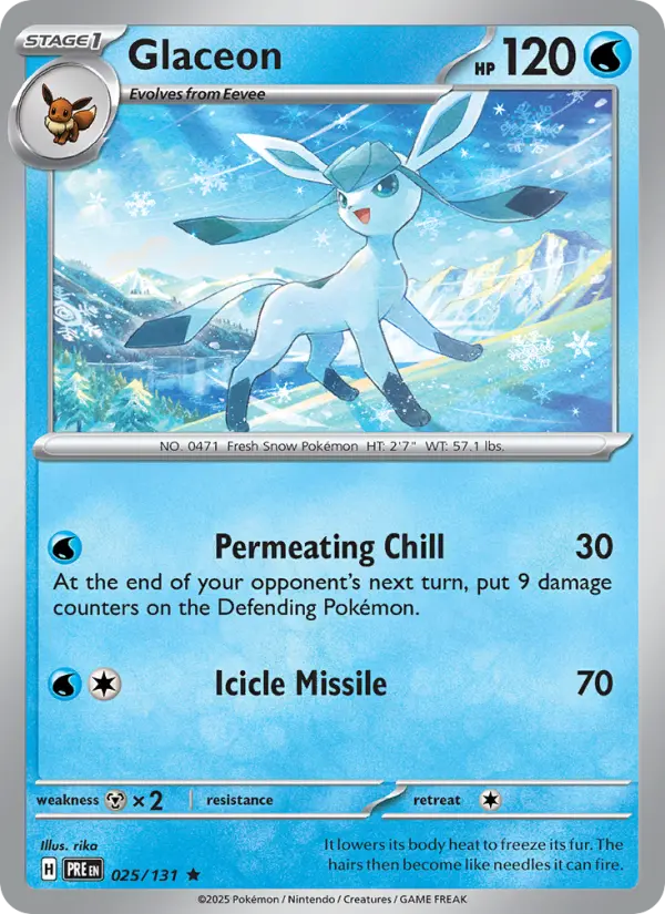Glaceon — Pokémon card