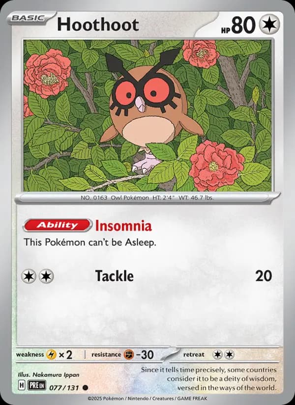 Hoothoot — Pokémon card