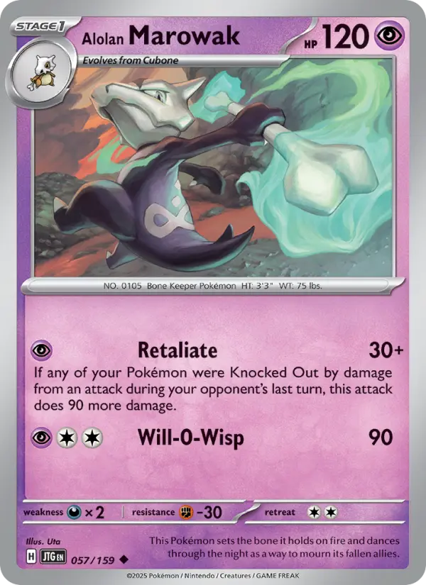 Alolan Marowak — Pokémon card
