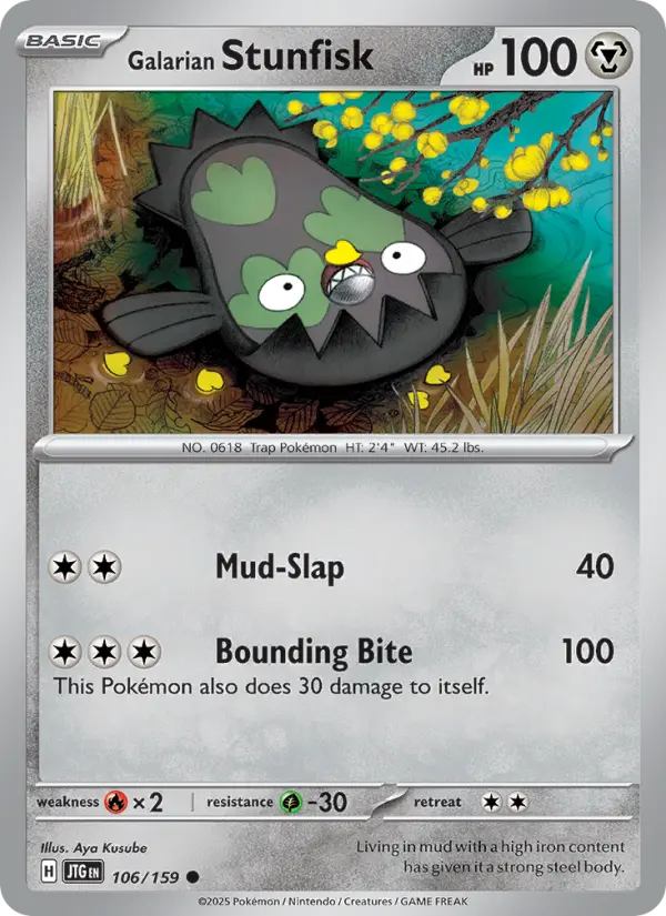 Galarian Stunfisk — Pokémon card