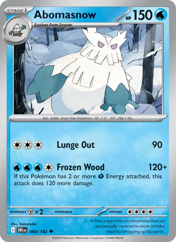 Abomasnow — Pokémon card
