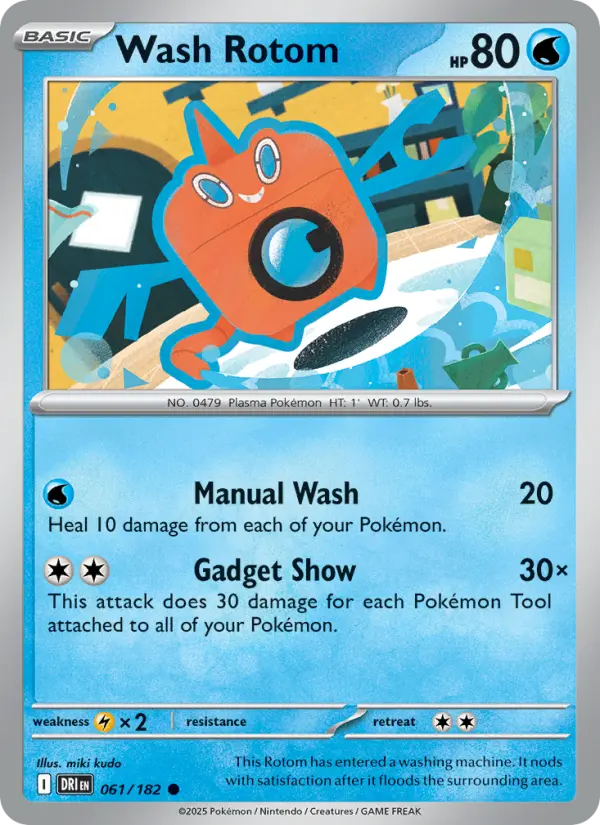 Wash Rotom — Pokémon card