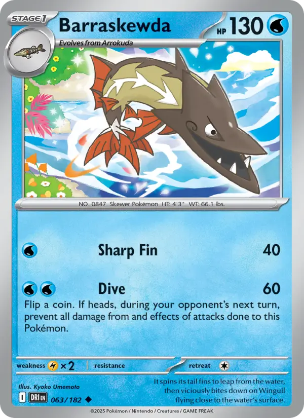 Barraskewda — Pokémon card
