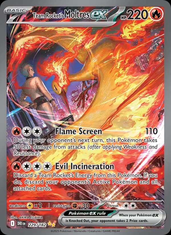 Team Rocket's Moltres ex — Pokémon card