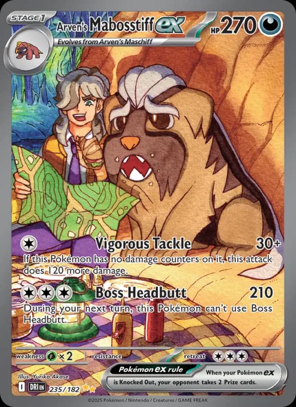 Arven's Mabosstiff ex — Pokémon card