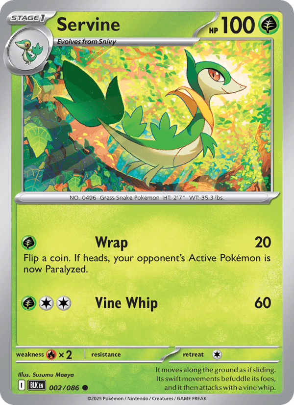 Servine — Pokémon card