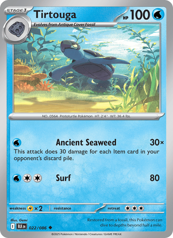 Tirtouga — Pokémon card