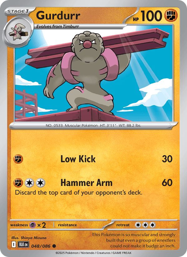 Gurdurr — Pokémon card