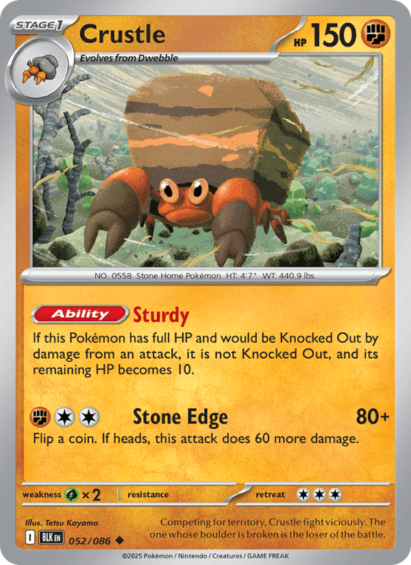 Crustle — Pokémon card