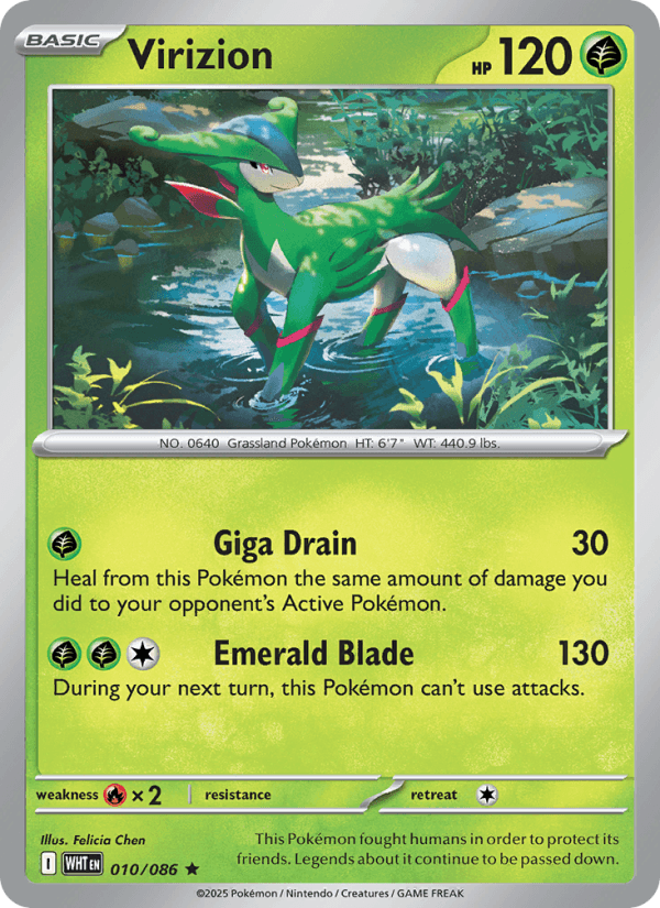 Virizion — Pokémon card