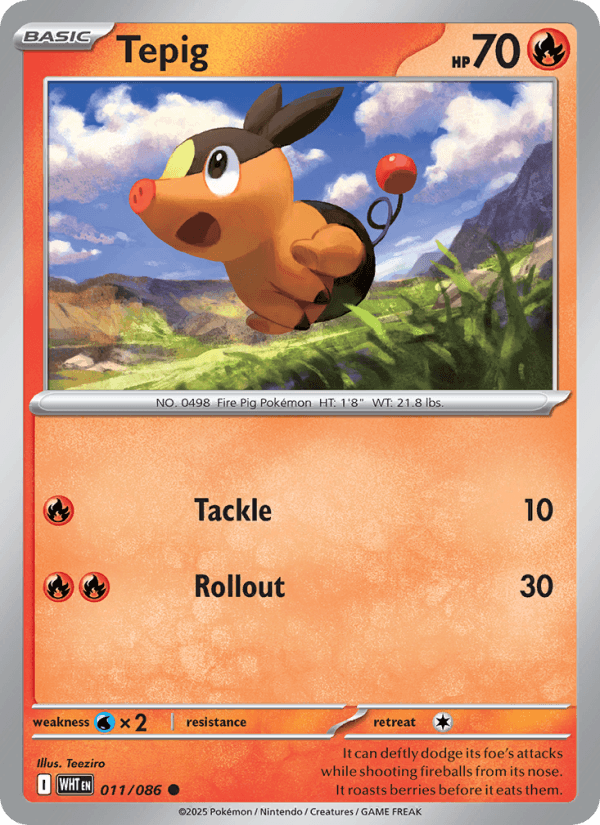 Tepig — Pokémon card