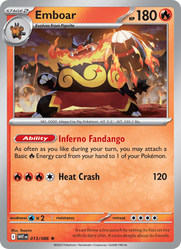 Emboar — Pokémon card