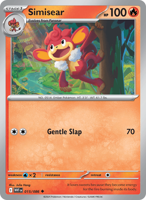 Simisear — Pokémon card