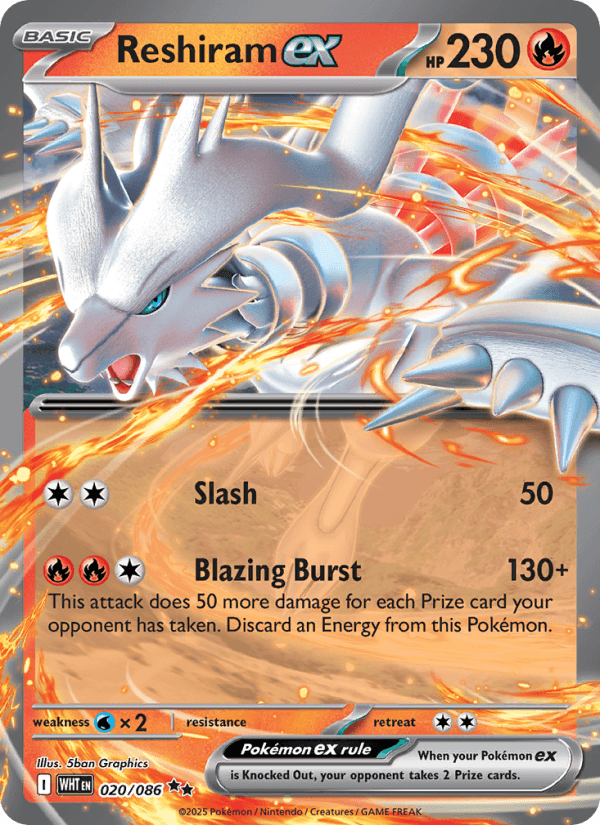 Reshiram ex — Pokémon card