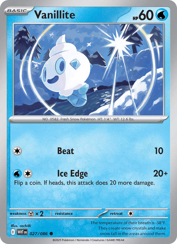Vanillite — Pokémon card