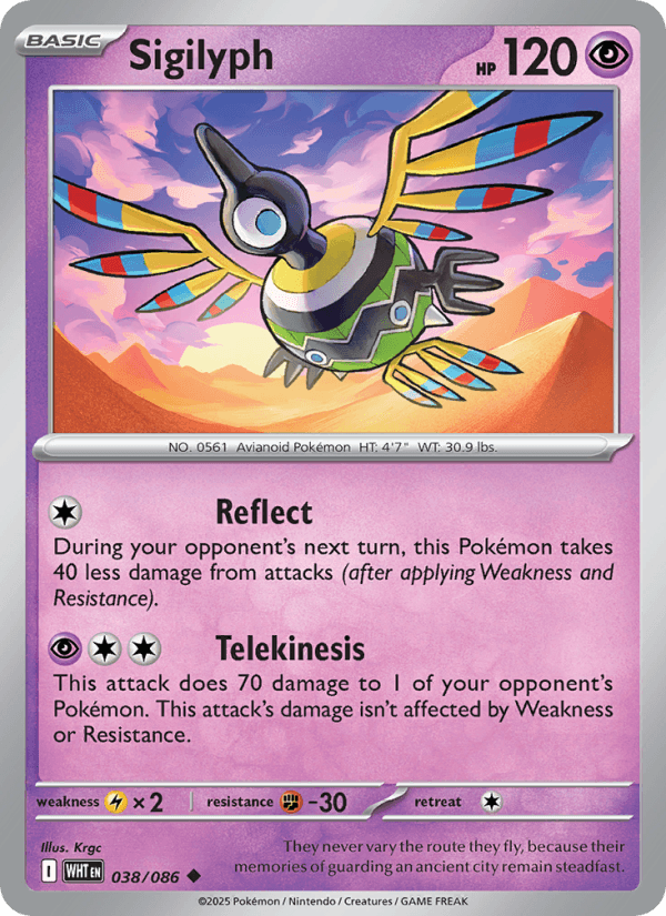 Sigilyph — Pokémon card
