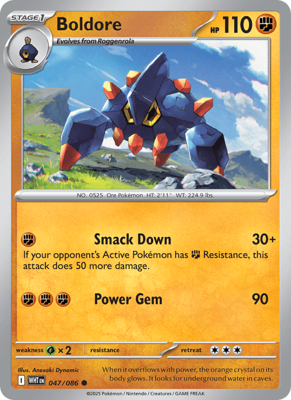 Boldore — Pokémon card