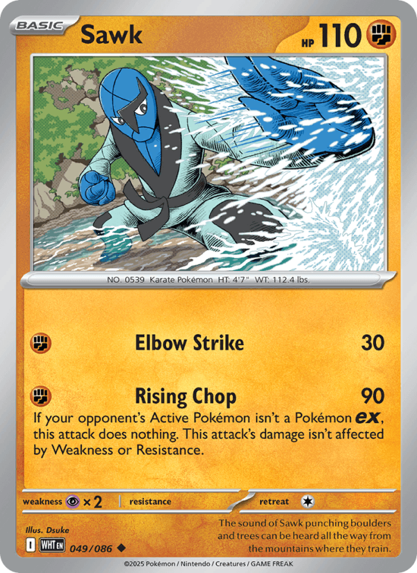 Sawk — Pokémon card