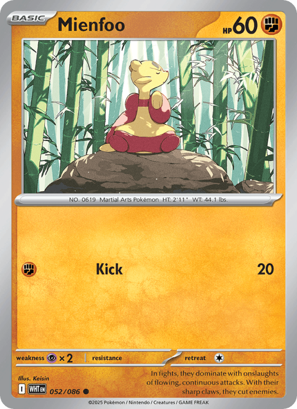 Mienfoo — Pokémon card