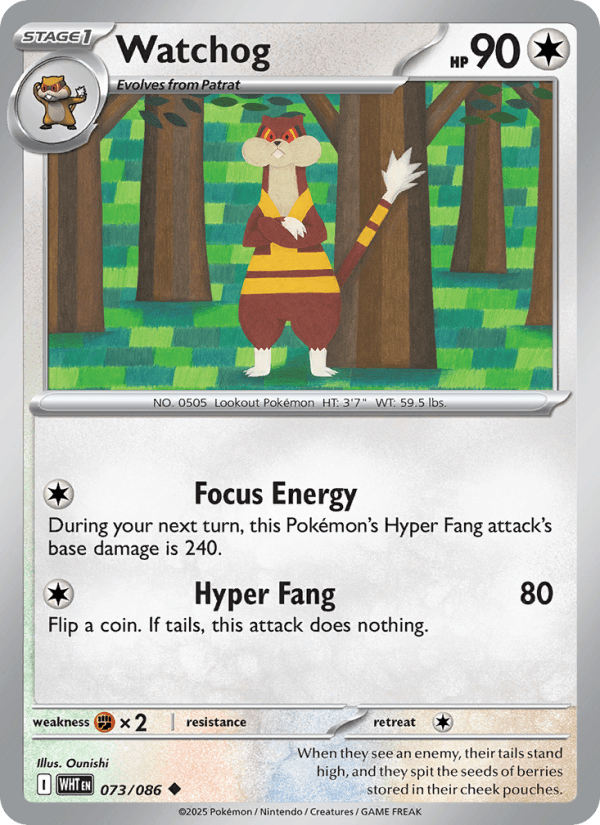 Watchog — Pokémon card