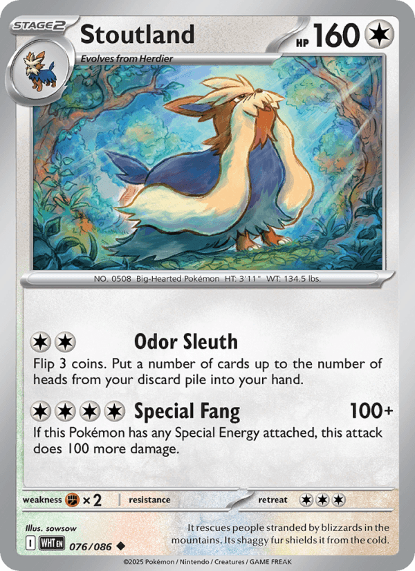 Stoutland — Pokémon card