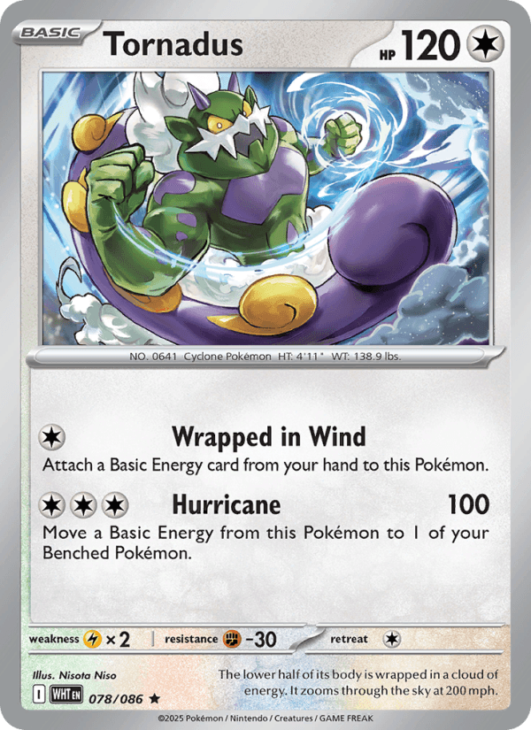 Tornadus — Pokémon card