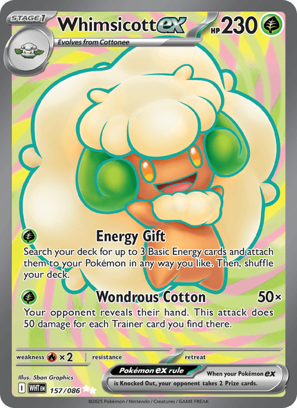 Whimsicott ex — Pokémon card