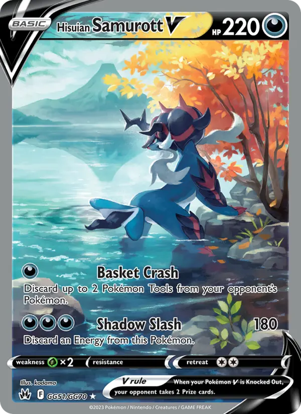 Hisuian Samurott V — Pokémon card