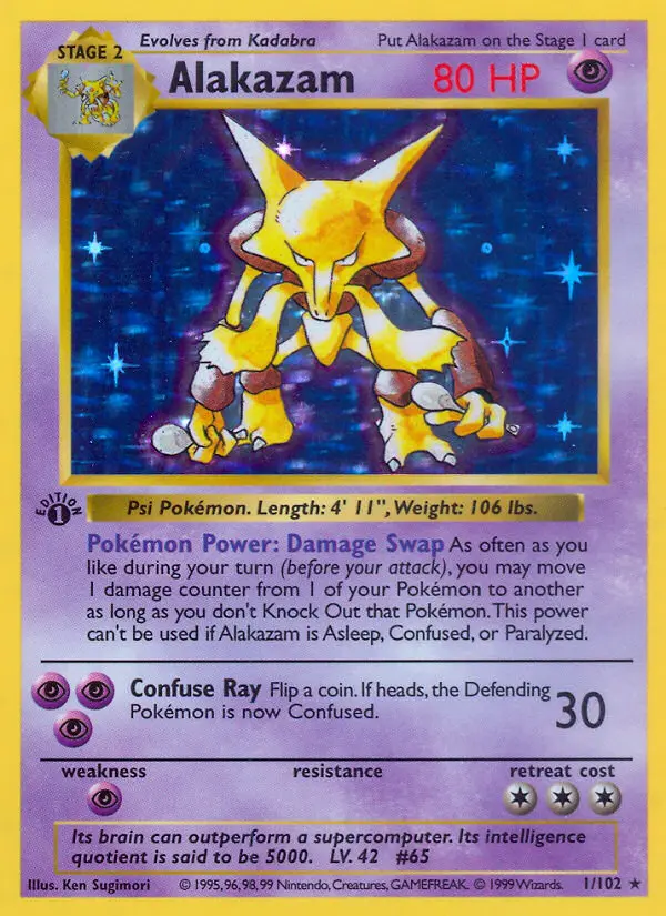 Alakazam, Pokémon card