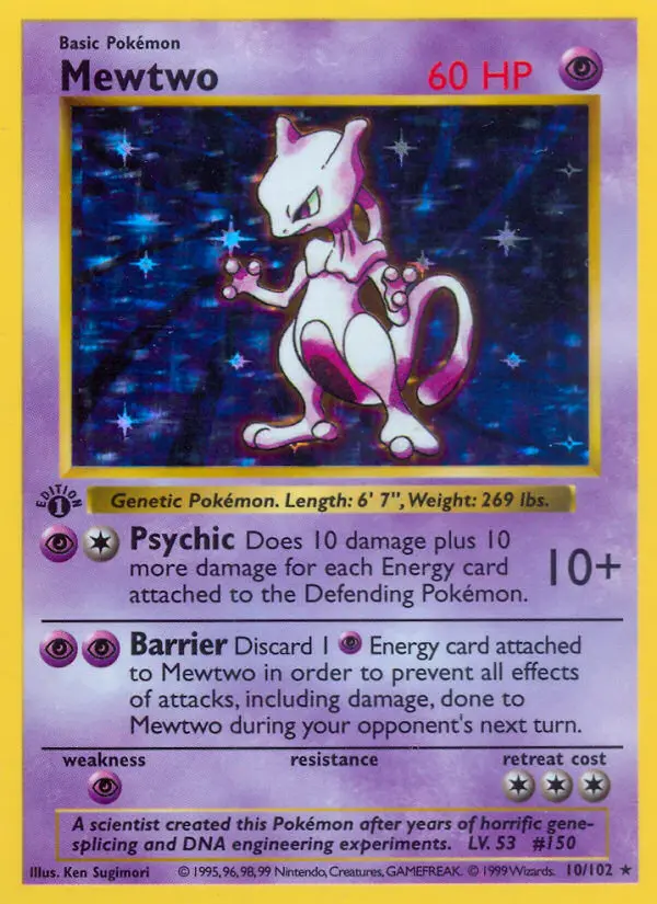 Mewtwo, Pokémon card