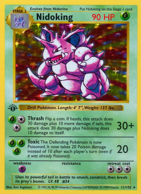 Nidoking, Pokémon card