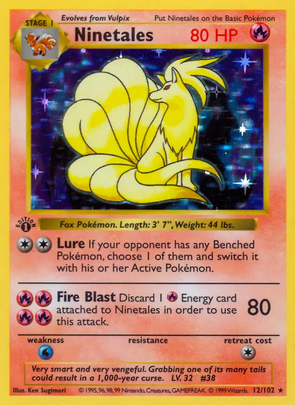 Ninetales, Pokémon card