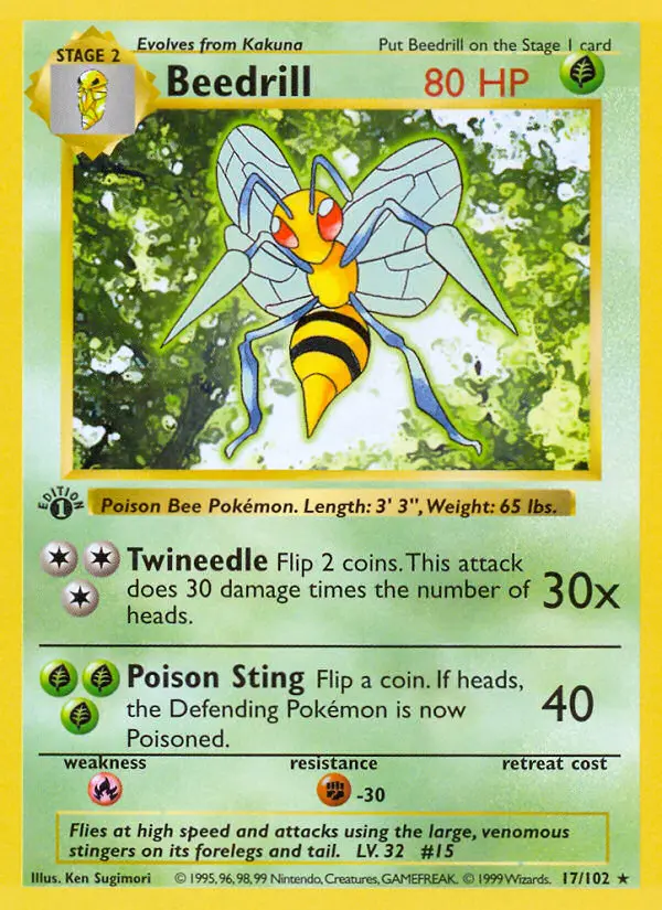 Beedrill, Pokémon card
