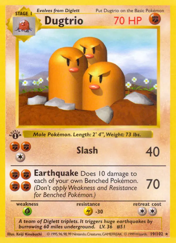 Dugtrio, Pokémon card