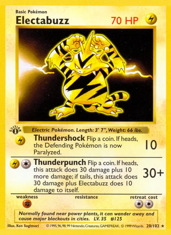 Electabuzz, Pokémon card