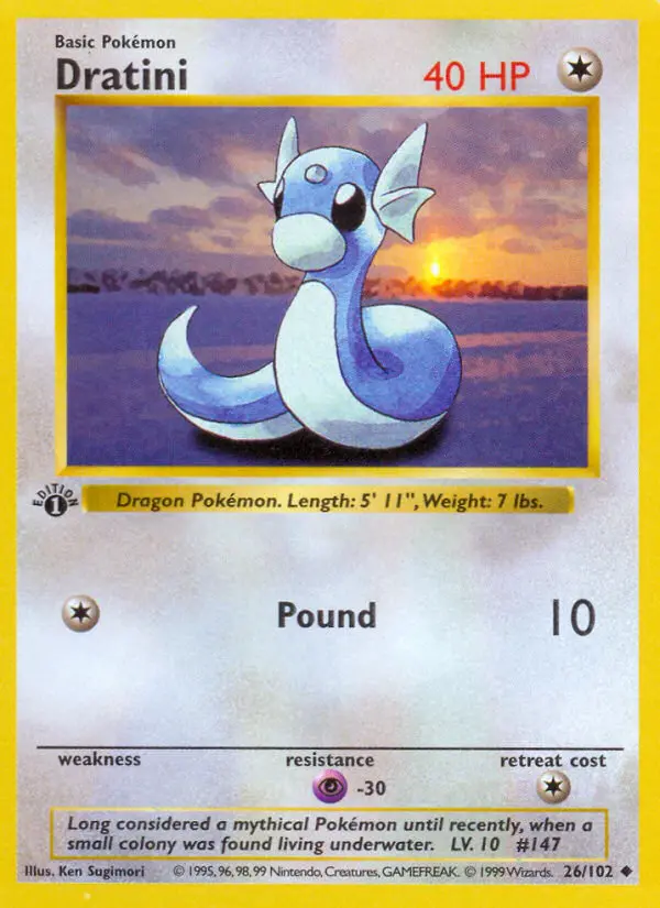 Dratini, Pokémon card