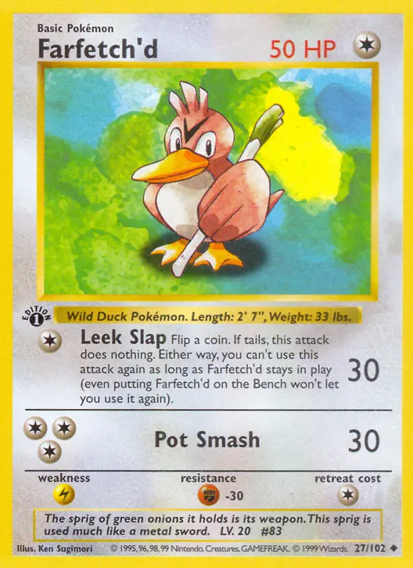 Farfetch'd, Pokémon card